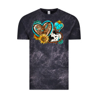 Cloud Black western leopard pride  hearts Vintage Tee - AdoDesignShop