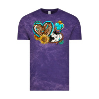 Cloud Purple western leopard pride  hearts Vintage Tee - AdoDesignShop