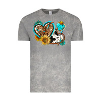 Cloud Rock western leopard pride  hearts Vintage Tee - AdoDesignShop