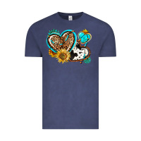 Vintage Denim western leopard pride  hearts Vintage Tee - AdoDesignShop