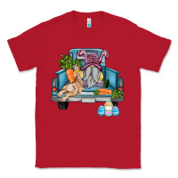Red easter truck with gnome and rabbit Classic Tee - AdoDesignShop