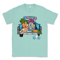 Seafoam easter truck with gnome and rabbit Classic Tee - AdoDesignShop