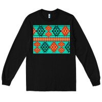 Black aztec pattern background 3200x2400 Long Sleeve Tee - AdoDesignShop