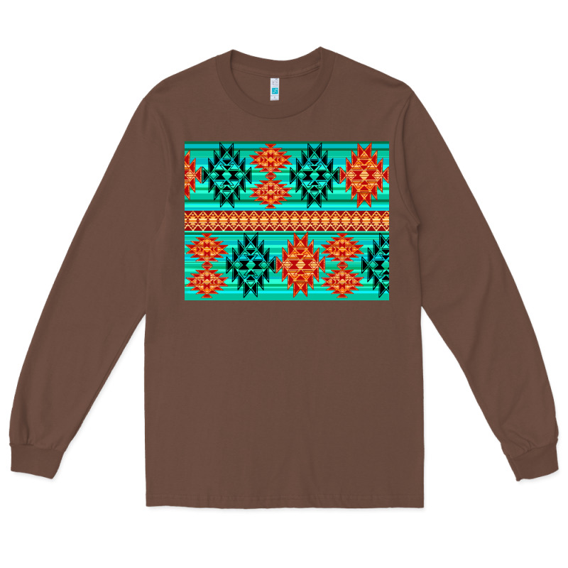Aztec Pattern Background 3200x2400 Long Sleeve Tee by AdoDesignShop | Teevron