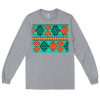 Heather Grey aztec pattern background 3200x2400 Long Sleeve Tee - AdoDesignShop