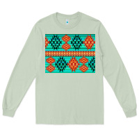 Matcha aztec pattern background 3200x2400 Long Sleeve Tee - AdoDesignShop