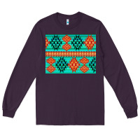 Plum aztec pattern background 3200x2400 Long Sleeve Tee - AdoDesignShop