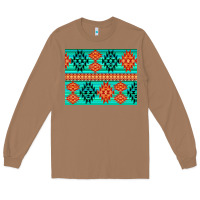 Toasted Coconut aztec pattern background 3200x2400 Long Sleeve Tee - AdoDesignShop