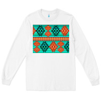 White aztec pattern background 3200x2400 Long Sleeve Tee - AdoDesignShop