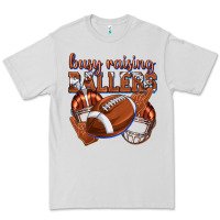 Dove Grey busy raising ballers football Premium Tee - texasbilliewilder