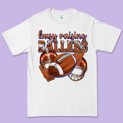 Premium Tee busy raising ballers football