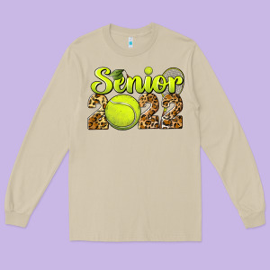 Tennis Senior 2022 Long Sleeve Tee Designed By Barkaloodesign