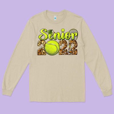 Tennis Senior 2022 Long Sleeve Tee Designed By Barkaloodesign