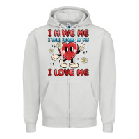 Dove Grey i have me i take care of me i love me Zipper Hoodie - MaliasSmallBusiness