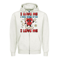 Oatmeal Heather i have me i take care of me i love me Zipper Hoodie - MaliasSmallBusiness