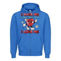 True Royal i have me i take care of me i love me Zipper Hoodie - MaliasSmallBusiness