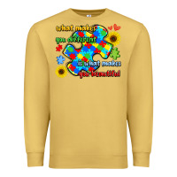 Antique Gold what makes you different is what makes  you beauti Premium Sweatshirt - LillyAllenDesigns