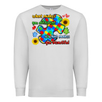 Dove Grey what makes you different is what makes  you beauti Premium Sweatshirt - LillyAllenDesigns