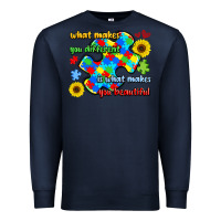 Navy what makes you different is what makes  you beauti Premium Sweatshirt - LillyAllenDesigns