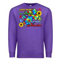 Purple what makes you different is what makes  you beauti Premium Sweatshirt - LillyAllenDesigns