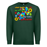 Sports Green what makes you different is what makes  you beauti Premium Sweatshirt - LillyAllenDesigns