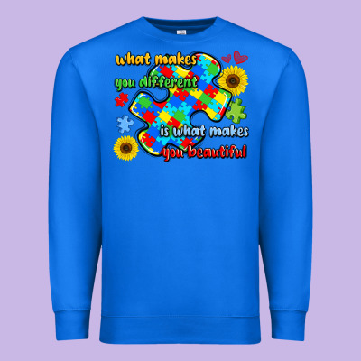 What Makes You Different Is What Makes  You Beauti Premium Sweatshirt Designed By Lillyallendesigns