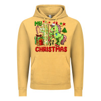 Vintage Mustard my first christmas unicorn Vintage Hoodie - FaDigitalArtStudio