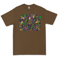 Cacao Mardi Gras Fleur De Lis Premium Tee - RanaPortraitStore