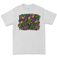 Dove Grey Mardi Gras Fleur De Lis Premium Tee - RanaPortraitStore