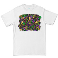 White Mardi Gras Fleur De Lis Premium Tee - RanaPortraitStore
