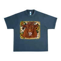 Midnight Navy red angus cowhide sunflower Urban Heavy Tee - JahusDesignShop