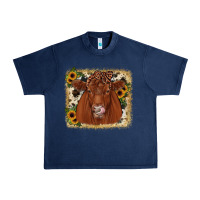 Navy red angus cowhide sunflower Urban Heavy Tee - JahusDesignShop