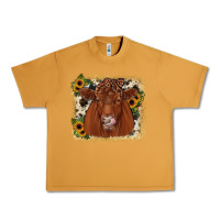 Peanut Butter red angus cowhide sunflower Urban Heavy Tee - JahusDesignShop