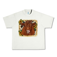 Pistachio red angus cowhide sunflower Urban Heavy Tee - JahusDesignShop