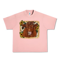 Salmon red angus cowhide sunflower Urban Heavy Tee - JahusDesignShop