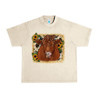Sandshell red angus cowhide sunflower Urban Heavy Tee - JahusDesignShop