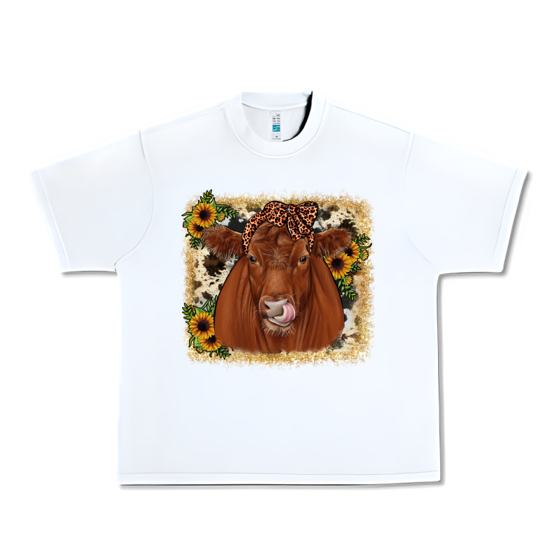 Red Angus Cowhide Sunflower Urban Heavy Tee by JahusDesignShop | Teevron