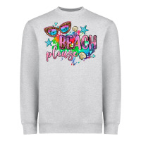 Heather Grey beach please Heavyweight Sweatshirt - AdoDesignShop