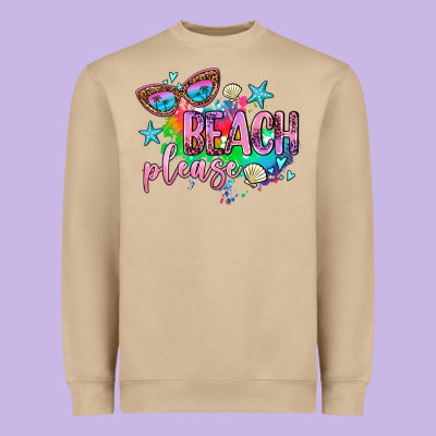 Beach Please Heavyweight Sweatshirt Designed By Adodesignshop