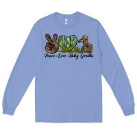 Colony Blue Peace Love Baby Gorilla Long Sleeve Tee - LillyAllenDesigns