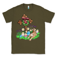 Army Green religious easter bunny cross Classic Tee - AdoDesignShop