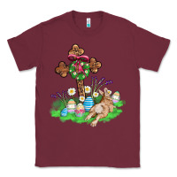 Burgundy religious easter bunny cross Classic Tee - AdoDesignShop