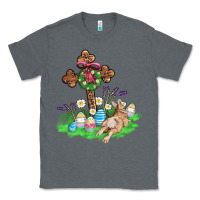 Charcoal Heather religious easter bunny cross Classic Tee - AdoDesignShop
