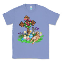 Colony Blue religious easter bunny cross Classic Tee - AdoDesignShop