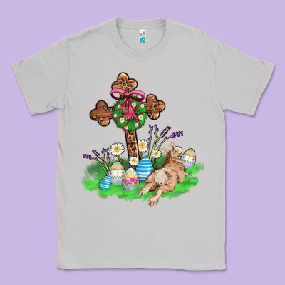 Religious Easter Bunny Cross Classic Tee Designed By Adodesignshop
