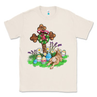 Natural religious easter bunny cross Classic Tee - AdoDesignShop