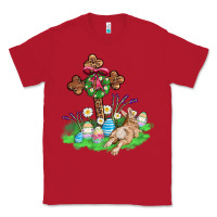 Red religious easter bunny cross Classic Tee - AdoDesignShop