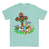 Seafoam religious easter bunny cross Classic Tee - AdoDesignShop