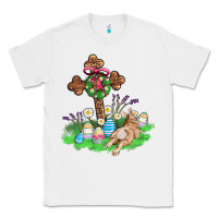 White religious easter bunny cross Classic Tee - AdoDesignShop