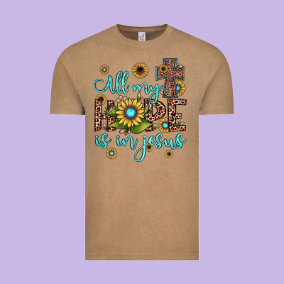 All My Hope Is In Jesus Vintage Tee Designed By Jahusdesignshop